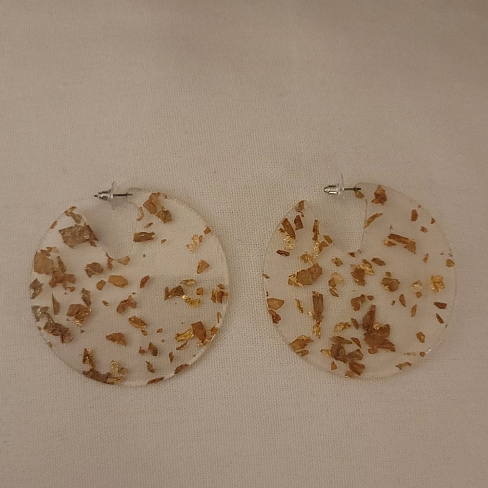 Sassy Jones Gold and Cream Earrings